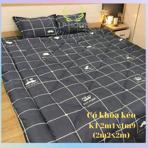 Vỏ chăn mền poly cotton dày dặn màu sắc nét có thể lồng ruột - KT 1m9x2m1 2m2x2m