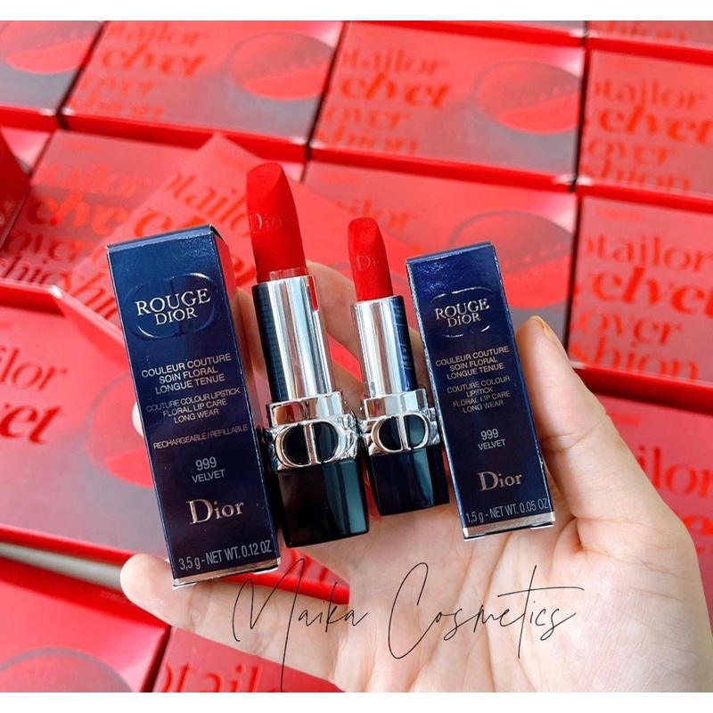 (Mã NSF020280 giảm 80K) SON DIOR MINI 999 ROUGE MATTE MINI