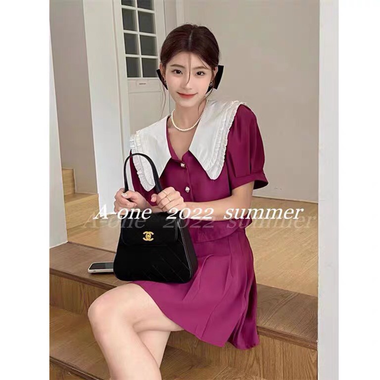 Set váy nữ sang chảnh Hàn Quốc mùa hè croptop đi chơi cute bánh bèo tiểu thư SVN002