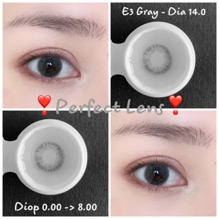 Link 1 (Giá 1 Chiếc) 14.0 (0.00 -> 8.00) Lens E3 Gray - Kính Áp Tròng