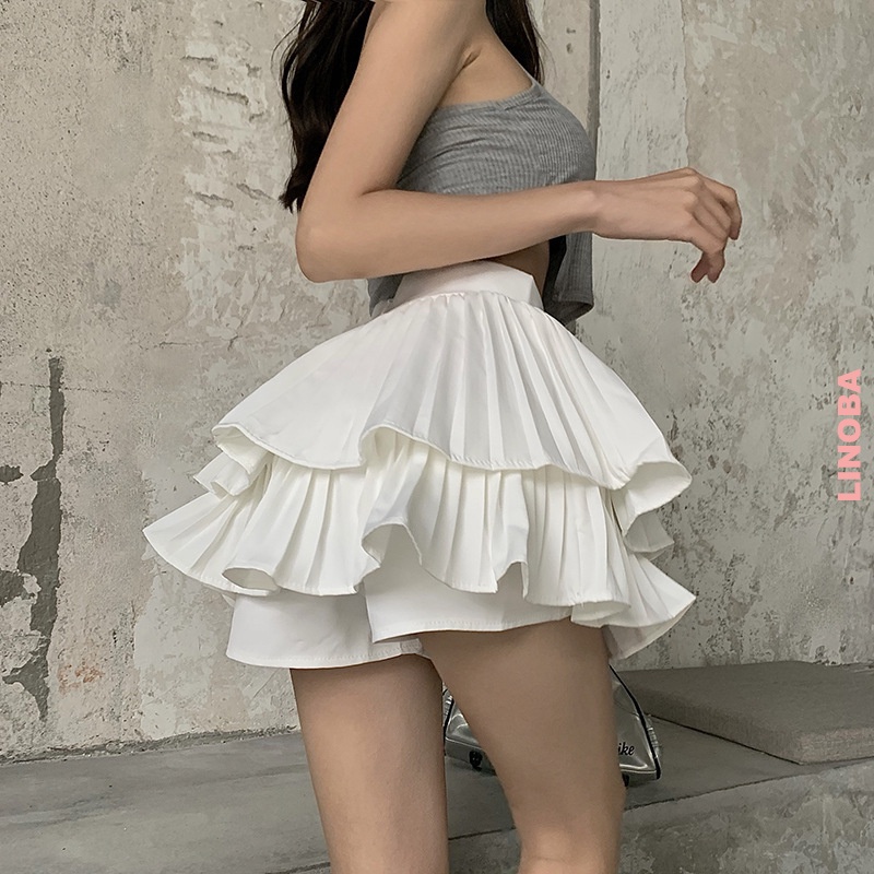 Chân váy xếp ly 2 tầng ngắn tennis bigsize dáng xòe có lót trong LINOBA CV02 | BigBuy360 - bigbuy360.vn