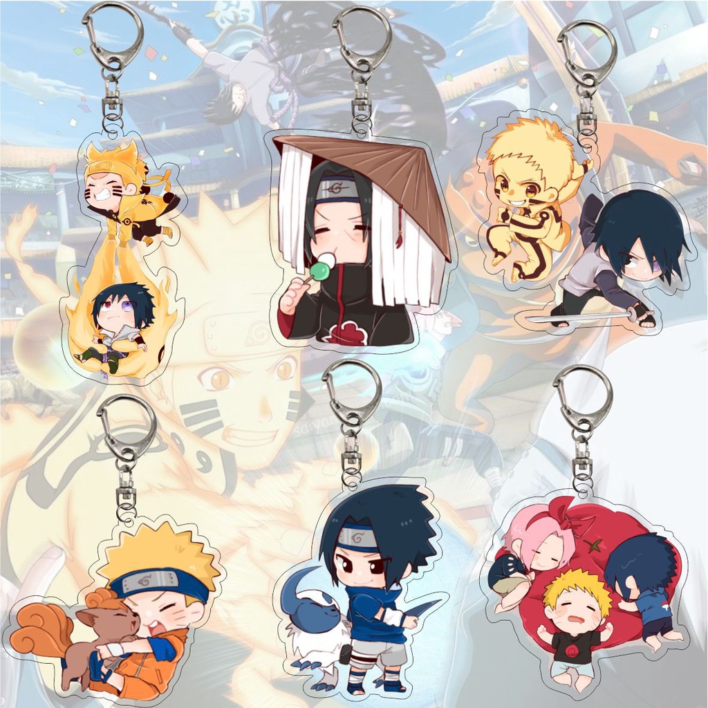 Móc Chìa Khóa Hình Anime Naruto Bằng Acrylic Dễ Thương