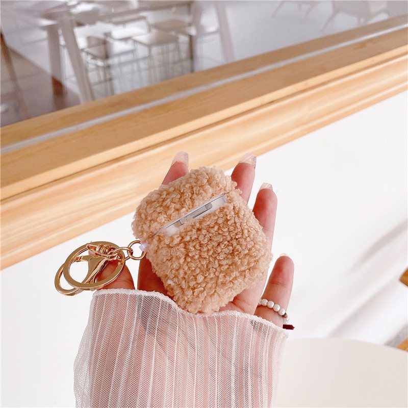 Vỏ Bảo Vệ Hộp Sạc Tai Nghe Bluetooth Airpods 1 2 Pro Bằng Vải Bông Hình Chú Chó Teddy