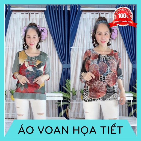 Áo voan họa tiết 🔸CHẤT LƯỢNG TỐT NHẤT🔸 áo voan sang trọng hàng đẹp chuẩn từng đường kim mũi chỉ | BigBuy360 - bigbuy360.vn