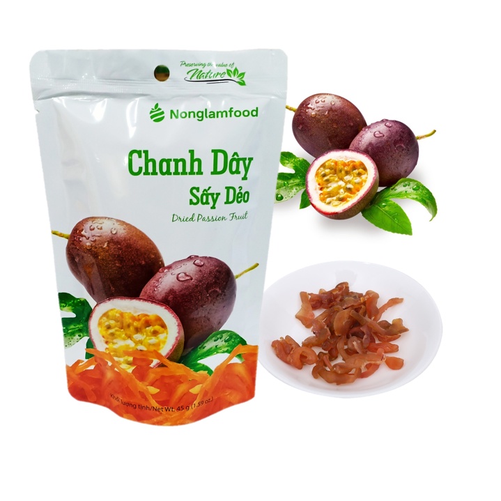 Chanh Dây Sấy Dẻo Nông Lâm Food 45g trái cây sấy dẻo đồ ăn vặt giảm cân,ăn kiêng hiệu quả thích hơp nhiều lứa tuổi