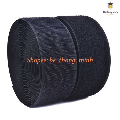 Băng gai dính LOẠI KHÔNG KEO khóa nhám gai, miếng dán vải 2 mặt dán giày, túi xách, quần áo các vật dụng