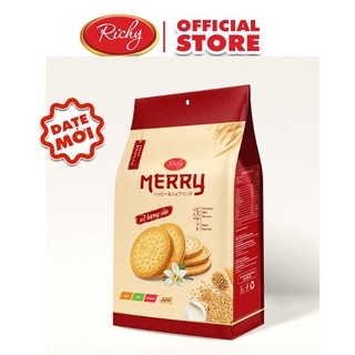 Bánh quy sữa Merry 192gr Richy, bánh quy sữa cao cấp thơm ngọt giòn xốp