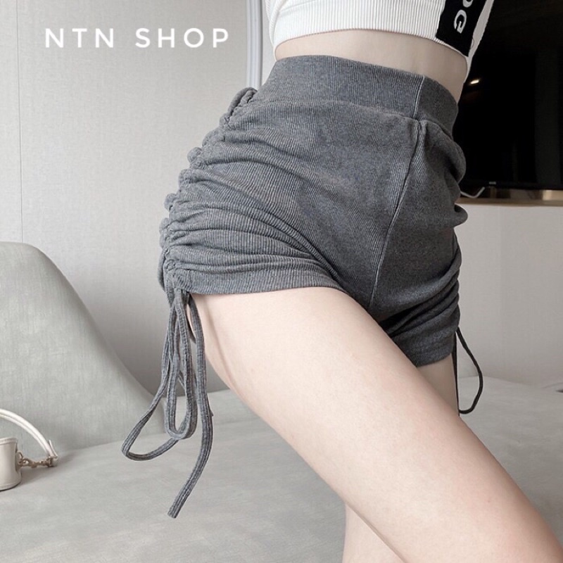 [ nhập mã NTN SHOP giảm tối đa 50k đơn 600k] Quần đùi Lưng Cao Rút Dây  2 bên (av)