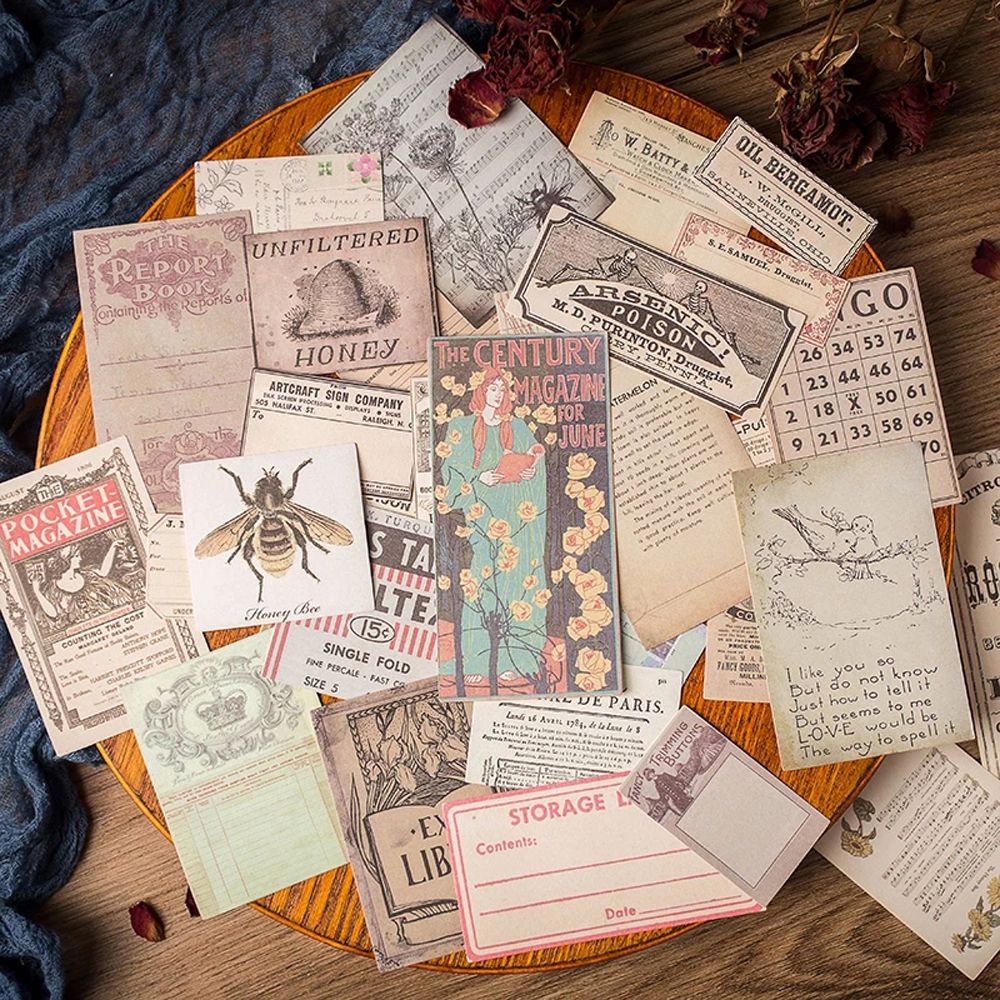 Miếng dán trang trí sổ tay kiểu cổ điển DIY