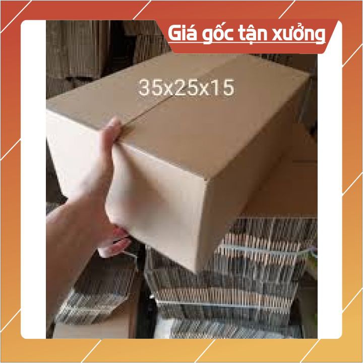 Combo 100 thùng carton 35x25x15  đóng hàng,thùng giấy cod gói hàng, hộp bìa carton đóng hàng giá rẻ