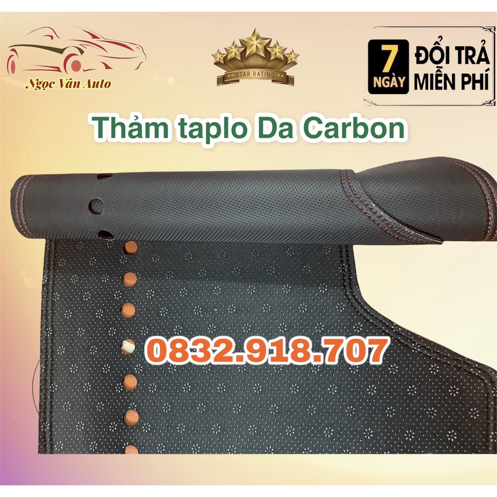 Thảm Taplo Da HONDA JAZZ đời 2014 - 2020 Da carbon cấu tạo 3 lớp sản phẩm đẹp  chất lượng tối