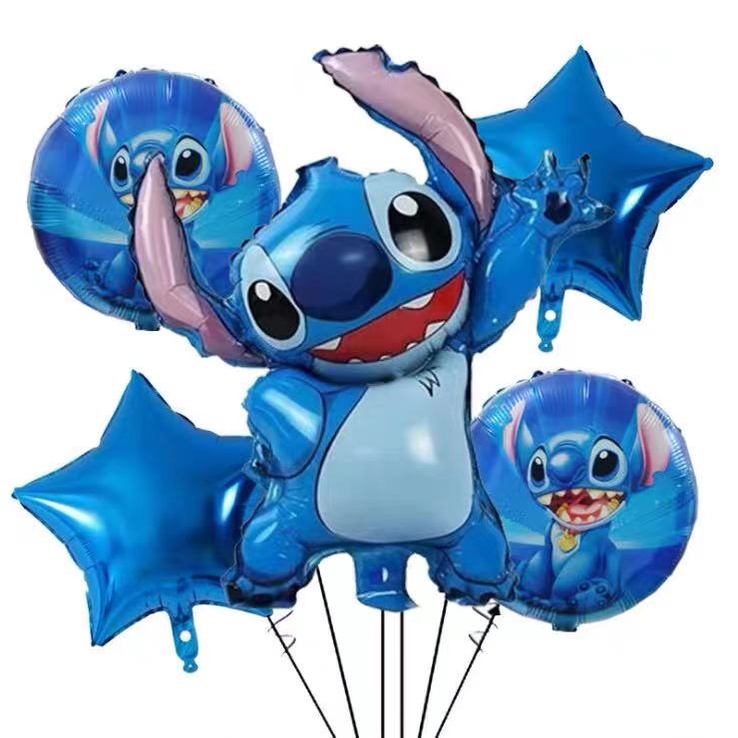 DISNEY Set 35 Bong Bóng Trang Trí Tiệc Sinh Nhật Hình Stitch & Stitch Cho Bé Trai