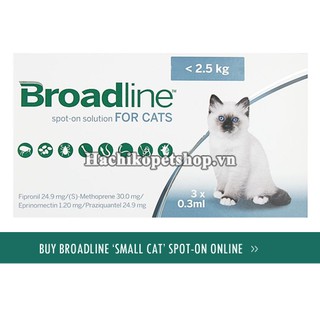 NHỎ GÁY TRỊ NỘI NGOẠI KÝ SINH MÈO - BROADLINE ( 1 TUÝP)