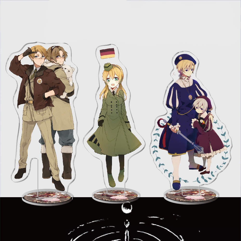 Standee IN HÌNH HETALIA Axis Powers acrylic game mica chibi trang trí góc làm việc học tập