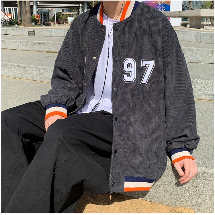 Áo bomber nam form rộng thời trang ulzzang unisex 2022, Áo varsity nam nhung tăm mặc nhà đi chơi đi học ulzzang hàn quốc