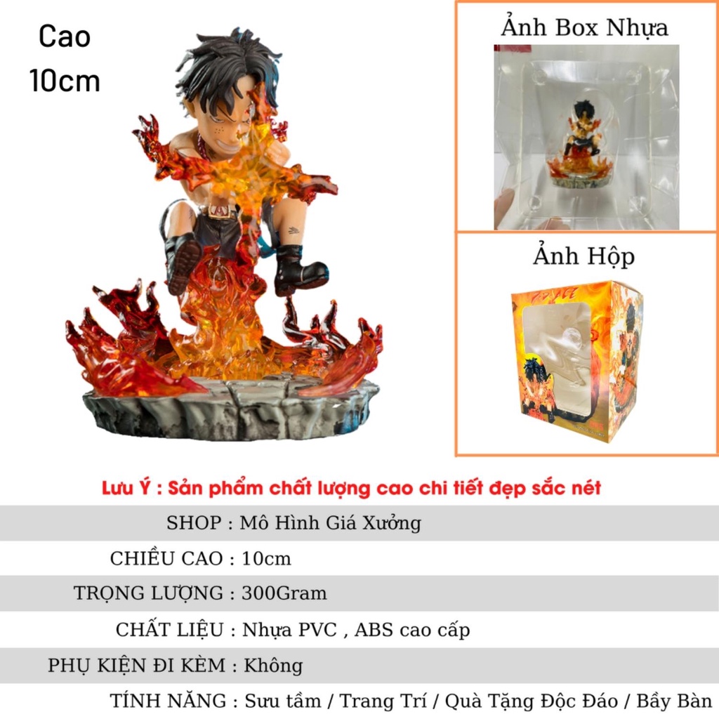 Mô hình One Piece  Ace Cao 10cm trạng thái chiến đấu , figure mô hình one piece giá xưởng