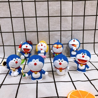 Bộ 8 Mô Hình Bảo Bối Doremon Doraemon (Mon tóc vàng)