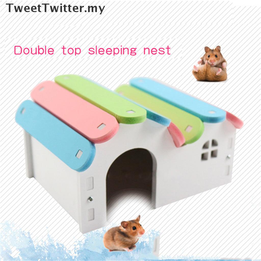 1 tổ nuôi chuột Hamster bằng gỗ dễ thương