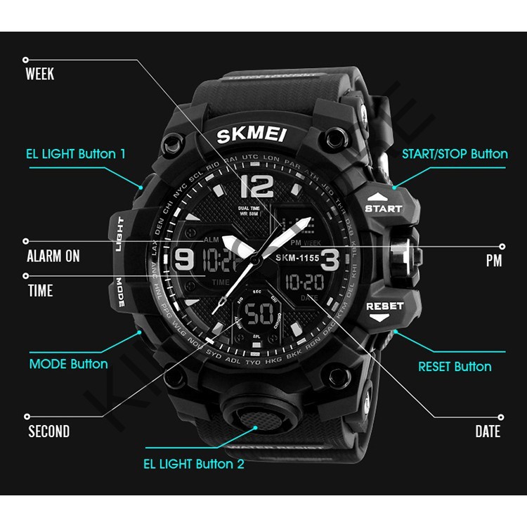 Đồng Hồ Nam Thể Thao SKMEI DH030 2 Máy Độc Lập Đa Chức Năng Chống Sốc Chống Nước -KING STORE | BigBuy360 - bigbuy360.vn