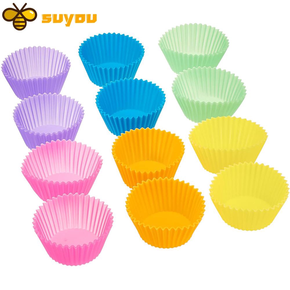 Set 12 / 24 Cốc Silicone Làm Bánh Cupcake Tiện Dụng