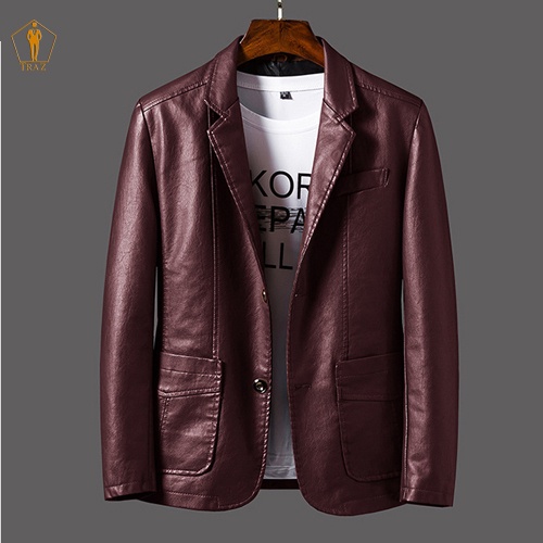 Áo Khoác Vest Da Nam TRAZ MEN Đờ Mi Chất Liệu Da Phong Cách Hàn Quốc Thời Trang Xuân Thu