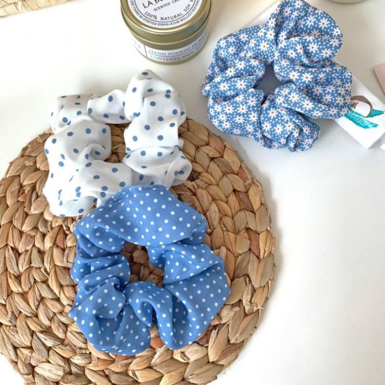 Dây Buộc Tóc Co Dãn Họa Tiết Chấm Bi Thời Trang Cho Nữ C43