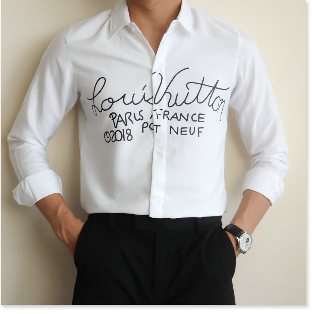 Áo sơ mi in thêu dài tay dành cho nam giới cực phong cách , hot 2021 KME FASHION