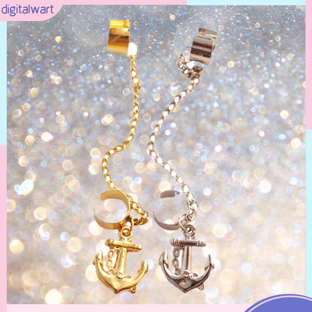 Khuyên Kẹp Vành Tai Nữ Trang Dáng Dài Tạo Hình Độc Đáo