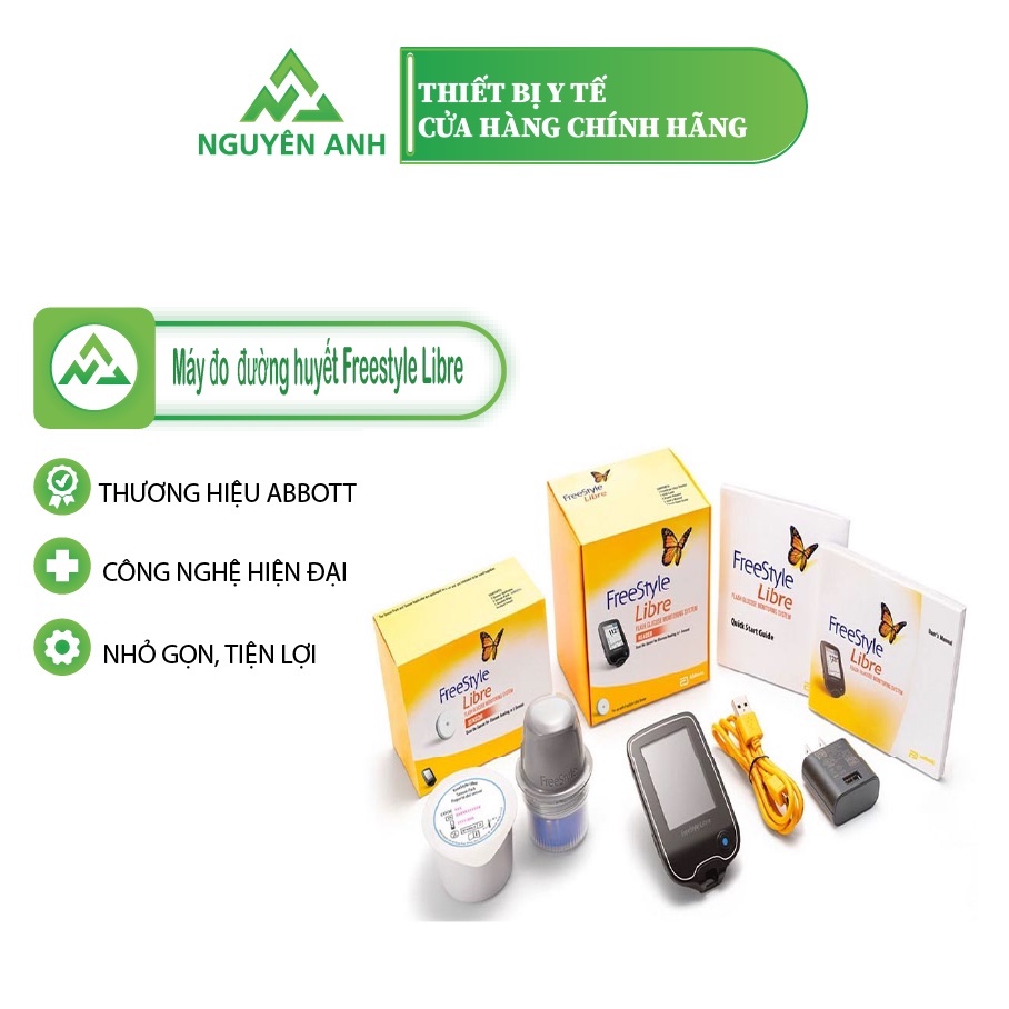 Máy đo đường huyết Freestyle Libre Abbott không cần chích máu, không đau, đo đường huyết liên tục - Y Tế Nguyên Anh