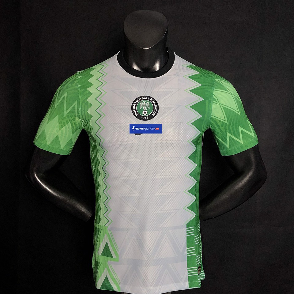 Áo đội tuyển Nigeria trắng xanh 2020-2021, áo tuyển Nigeria sân nhà 2021 trắng xanh SF