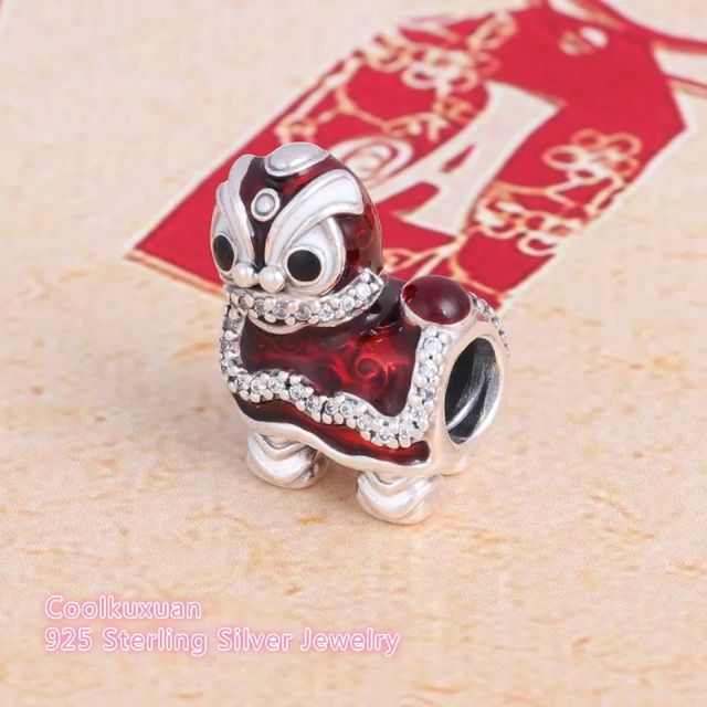 Charm bạc Kỳ Lân Đỏ bạc s925 ( vừa tất cả các vòng tay)