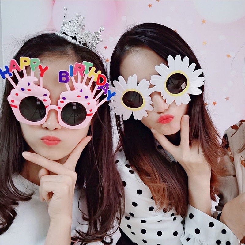 Mắt Kính Sinh Nhật Happy Birthday Vui Nhộn Style Hàn Quốc Nhiều Mẫu MP09