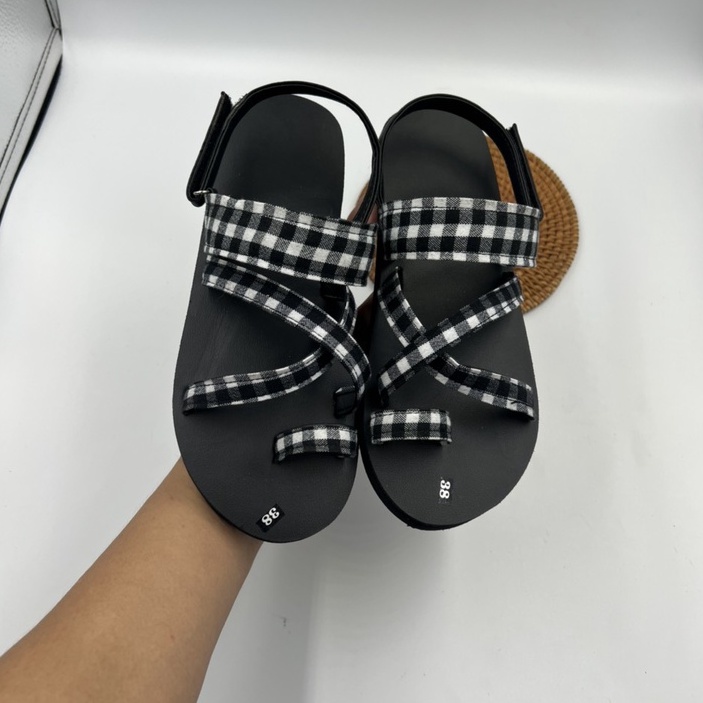 Dép xăng đan nữ A112 ca rô size 34 đến 42