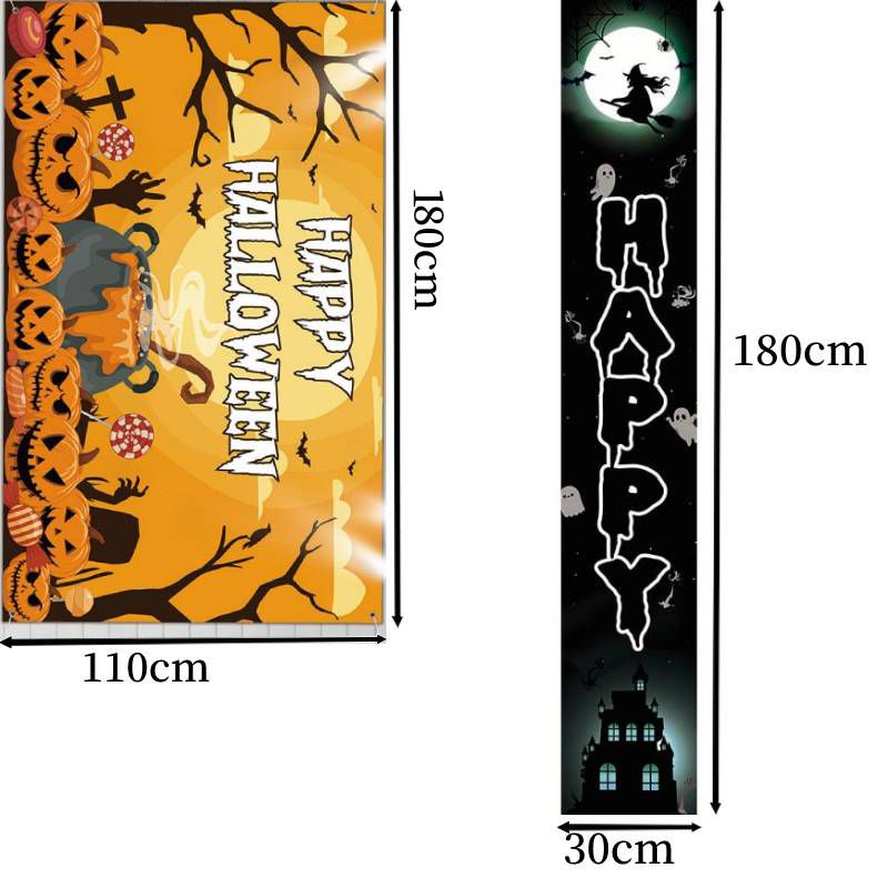 Halloween Party Castle Pumpkin Witch Background Cloth Banner Photography Props