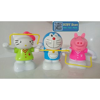 HELLO KITTY NHẢY DÂY CÓ NHẠC (DÙNG PIN, MỚI 2018)