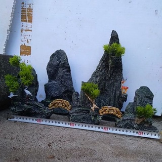núi đá bể cá-hòn non bộ mini
