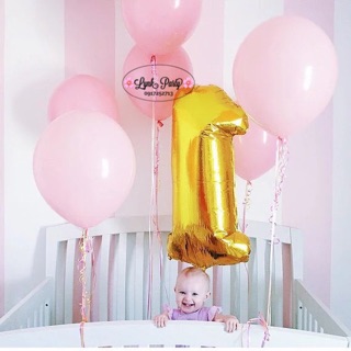 Bóng Số (size 70cm)màu Vàng, Bạc