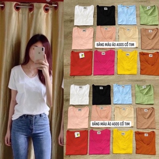 Áo thun cổ tim phom vừa