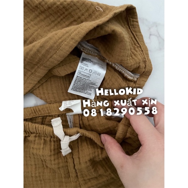 B188 - Bộ HM đũi organic cotton cho bé