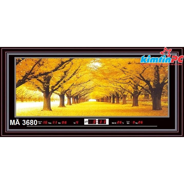 Lịch vạn niên – Tranh đèn – Đồng hồ - Khổ 55x100cm - mã 3680