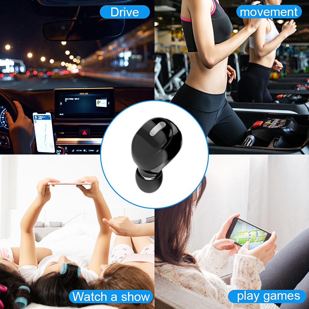 1 Tai Nghe Nhét Tai Bluetooth 5 0 Chống Ồn Sạc USB Chất Lượng Cao