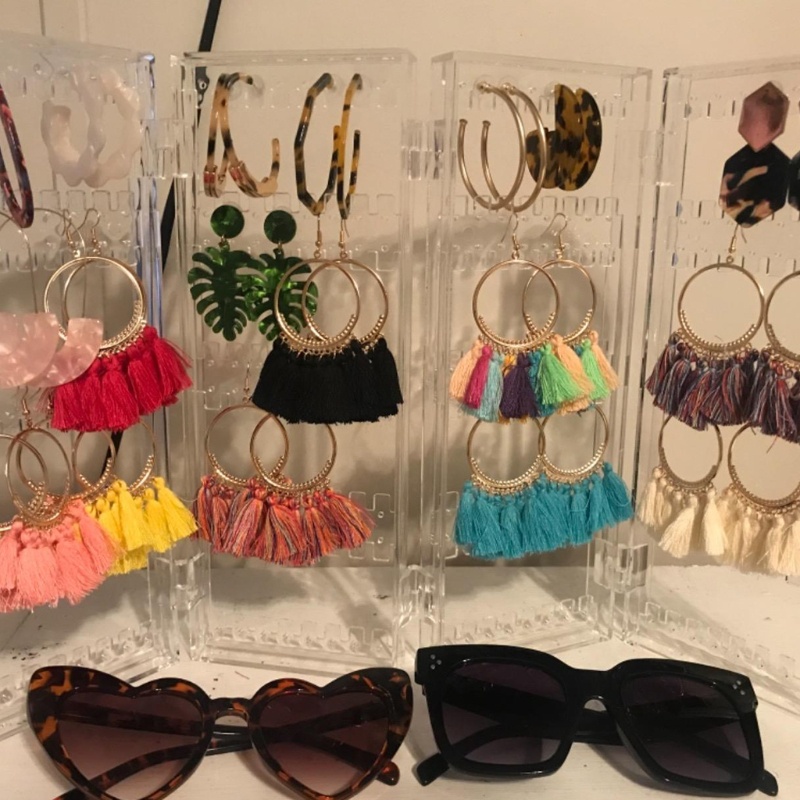 Hộp Đựng Trang Sức 5 Tầng 4 Cánh Có Thể Gập Lại Giá Đỡ