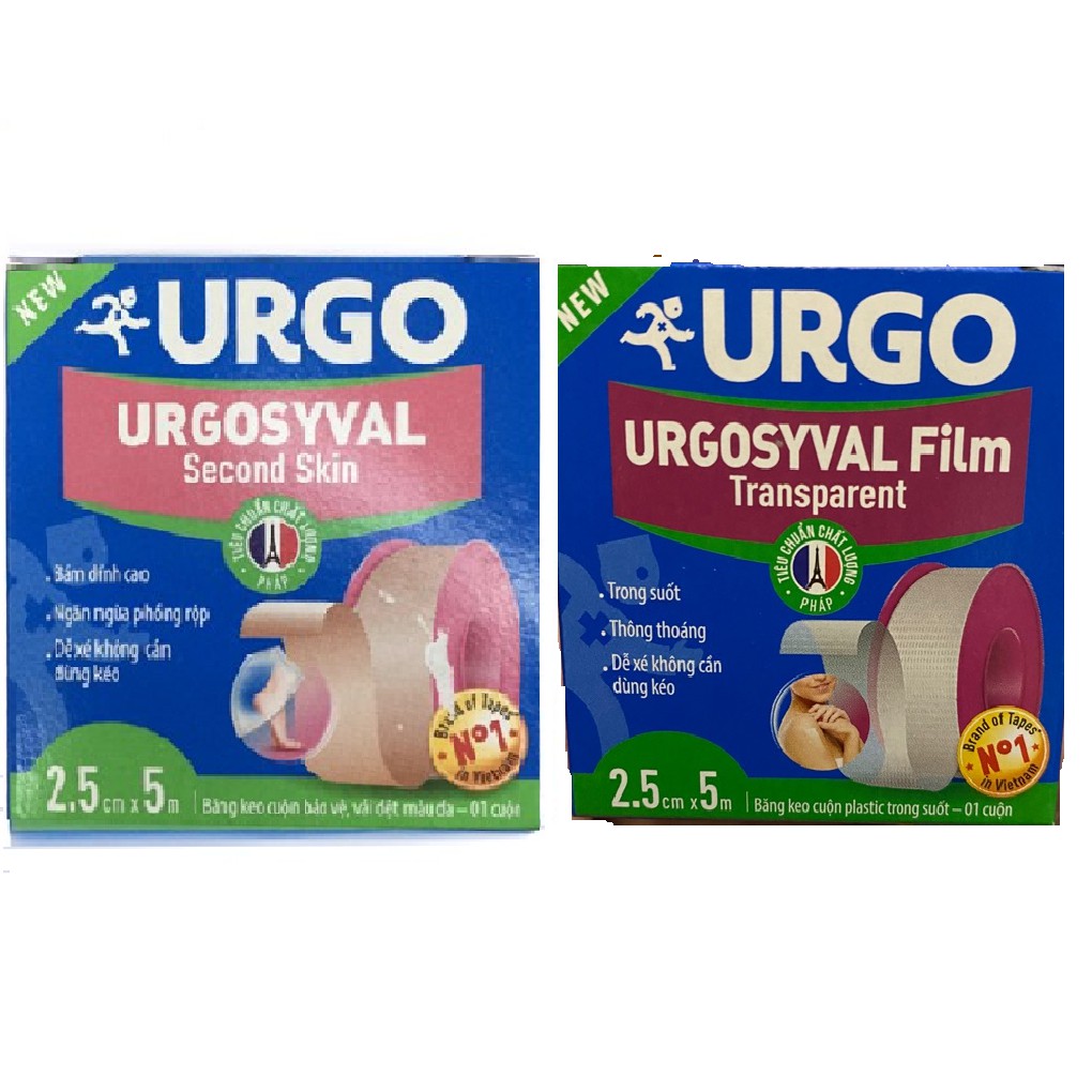 Băng Keo Urgosyval Film Transparent Và Second Skin (Cuộn 2.5cm x 5m)