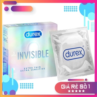 Bao cao su Durex invisible ᴇxᴛʀᴀ ᴛʜɪɴ ᴇxᴛʀᴀ sᴇɴsɪᴛɪᴠᴇ - Siêu mỏng