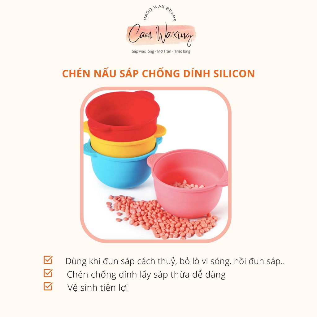 Chén nấu sáp chống dính Silicon dùng để đun sáp vệ sinh dễ dàng