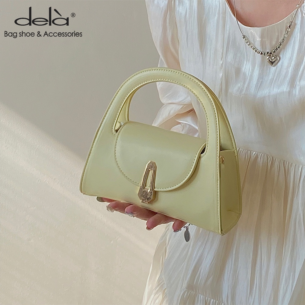 Dela Túi Xách Đeo Vai Có Khóa Kiểu Hàn Quốc Thời Trang Cao Cấp Cho Nữ