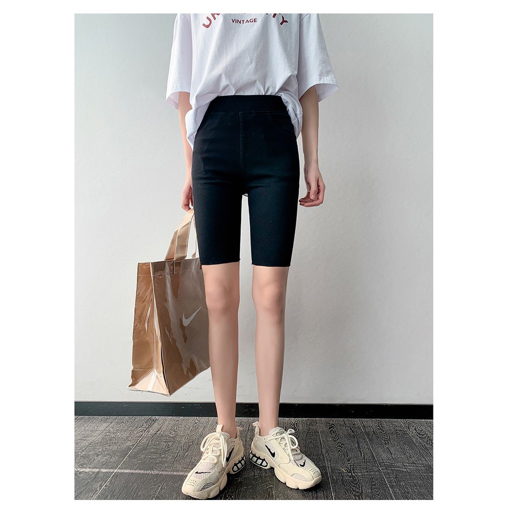 Quần legging ngố LEERY vải cotton cao cấp dáng lửng mặc nhà ôm bó lưng thun tập gym yoga bigsize LEG-03 | BigBuy360 - bigbuy360.vn