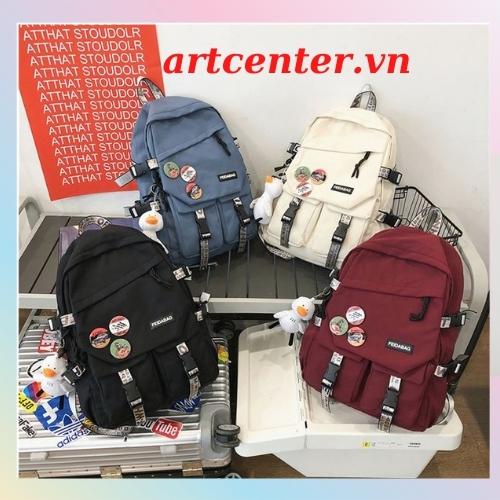 Balo đi học nam nữ ulzzang tặng Móc Dê Loang 2 màu cho học sinh style Hàn Quốc unisex