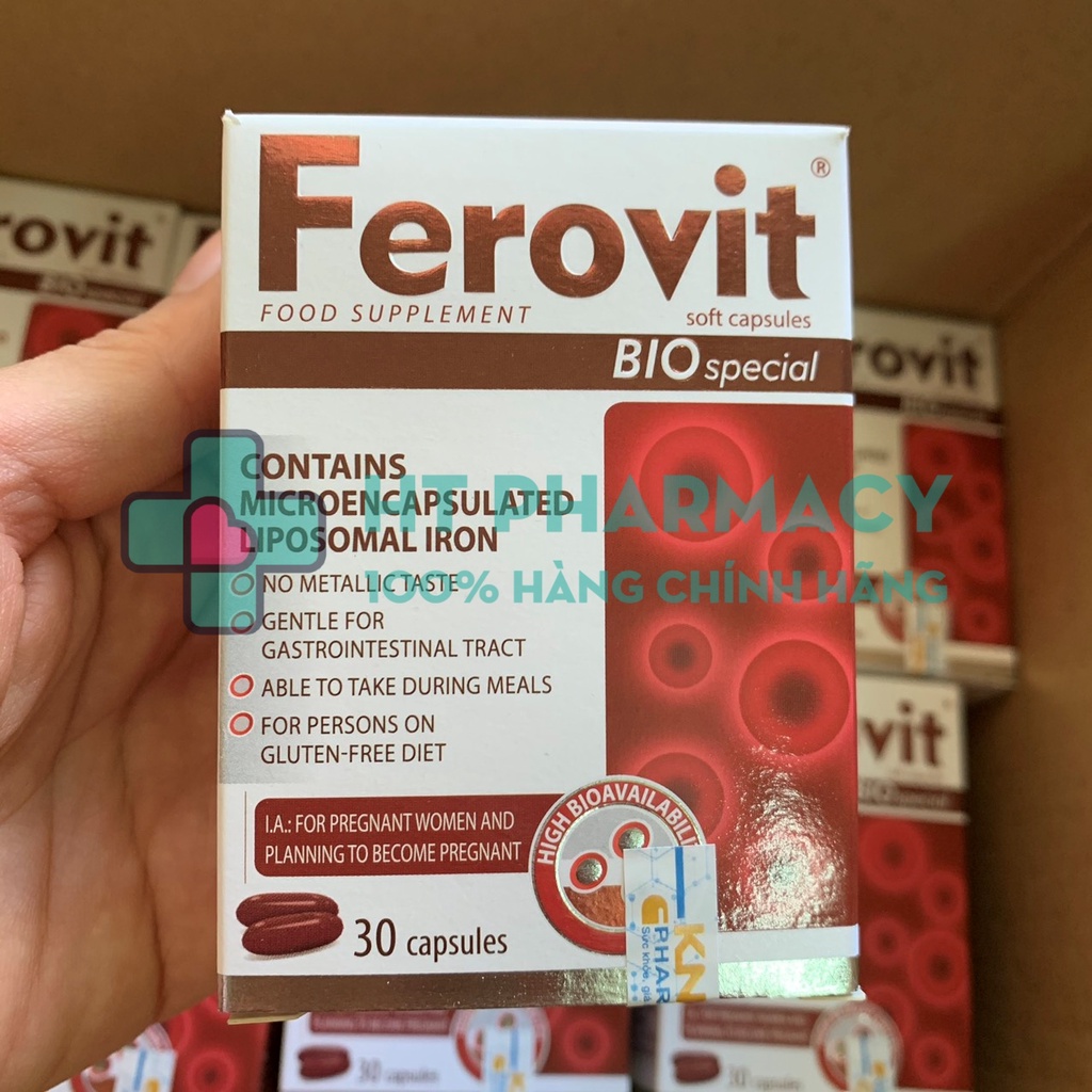 Viên sắt, bổ máu Ferovit Bio Special nhập khẩu Châu Âu