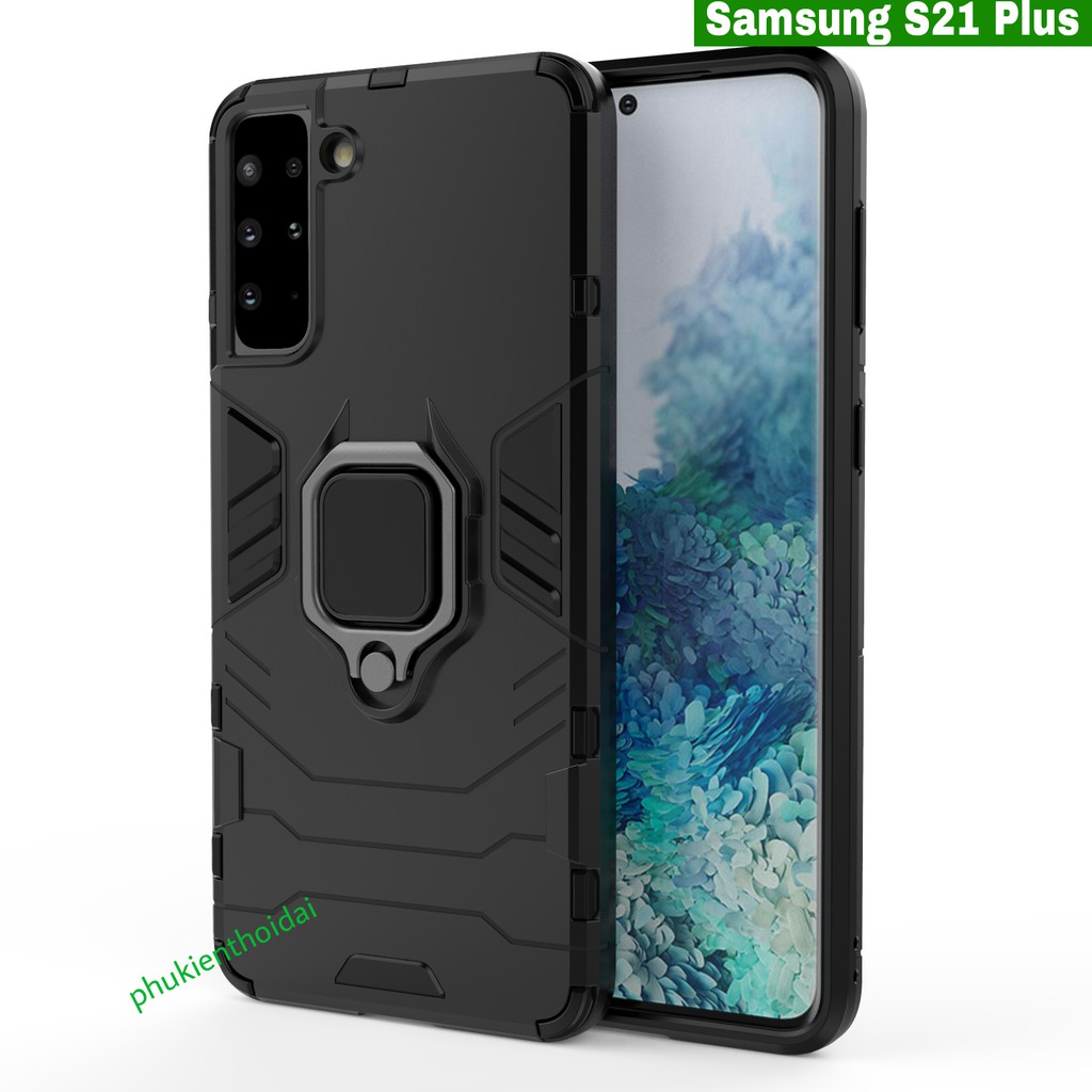 Ốp lưng Samsung S21 Plus chống sốc Iron Man Iring cao cấp giá đỡ mặt lưng xem phim